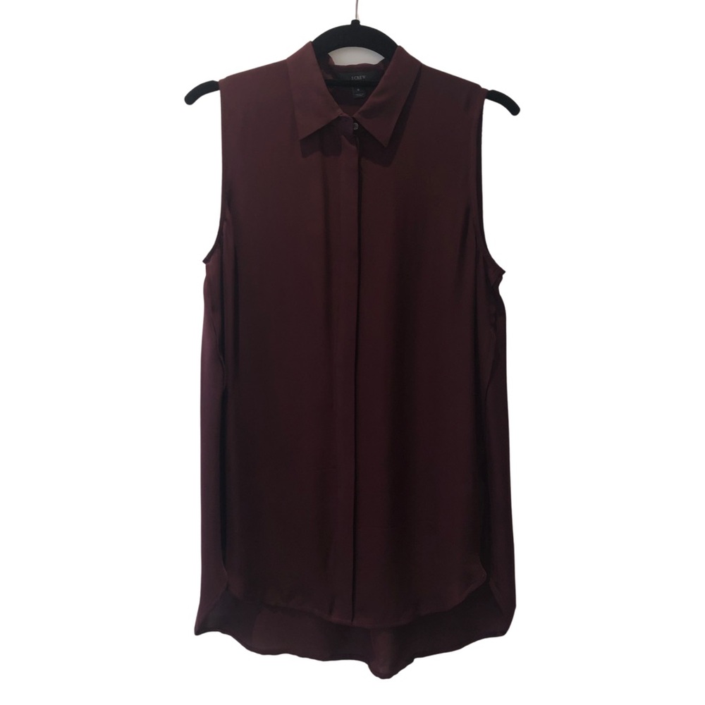 J. Crew Silk Burgundy Blouse
